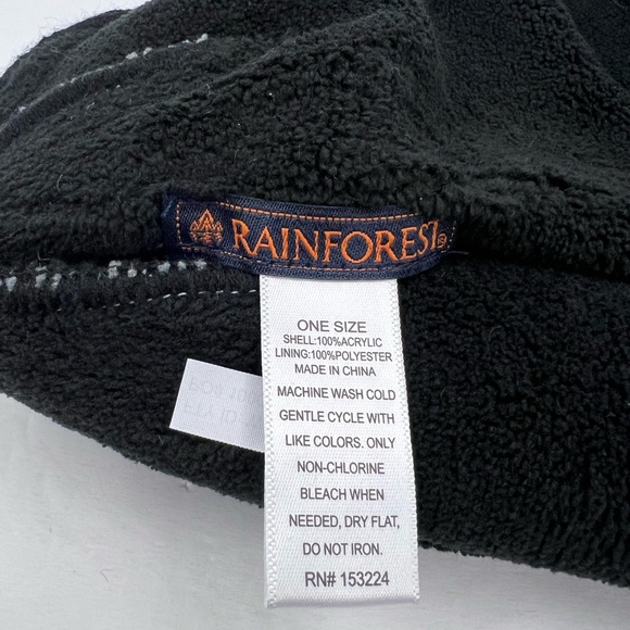 RAINFOREST BEANIE HAT, GREY & CHARCOAL, LINED WITH FLEECE FOR WARMTH, UNISEX - Picture 10 of 16